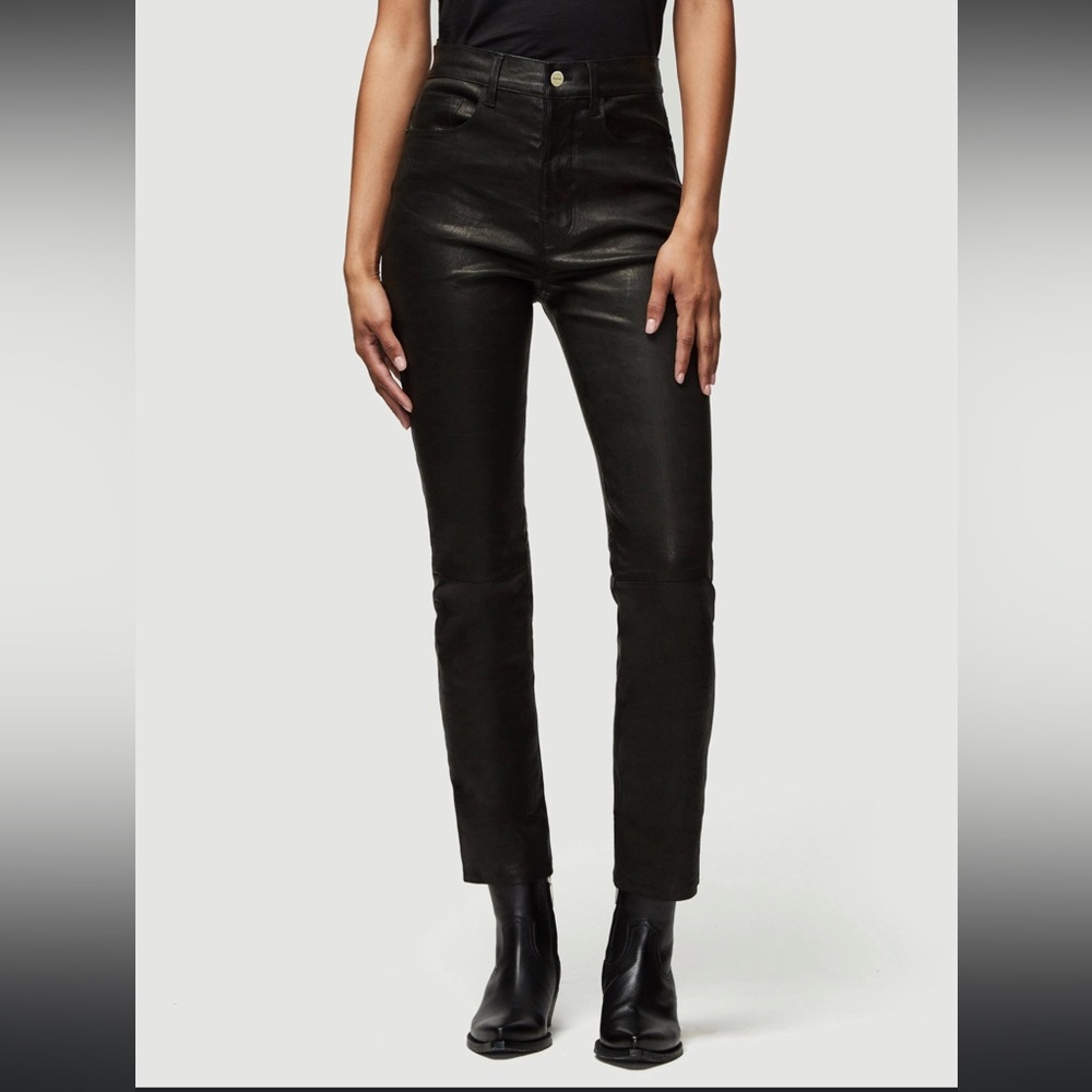 NWT FRAME Lambskin leather pants sz 24